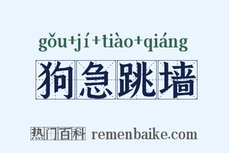 狗急跳墙是什么意思的图片